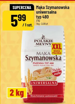 Mąka Szymanowska uniwersalna typ 480 promocja w POLOmarket