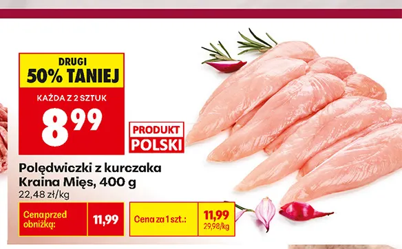 Polędwiczki z kurczaka Kraina Mięs promocja w Biedronka