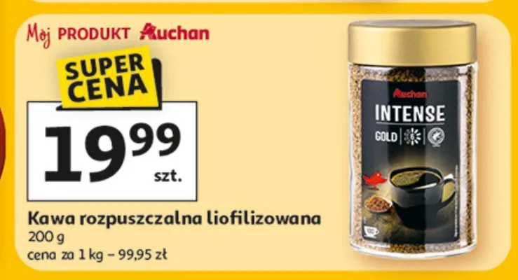 Kawa rozpuszczalna liofilizowana promocja w Auchan