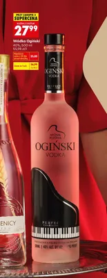 Wódka Ogiński 40% promocja w Biedronka