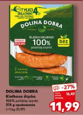 Kiełbasa śląska 100% polskiej szynki promocja w Kaufland