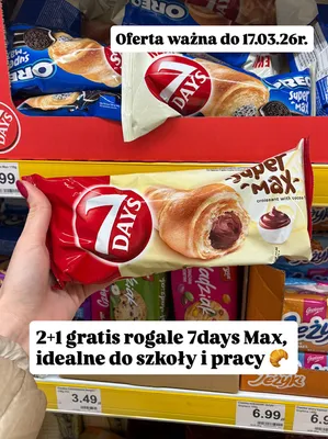 Rogale 7Days Max 2+1 GRATIS promocja w Dino