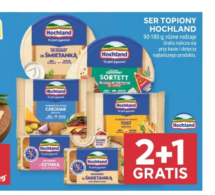 Ser topiony Hochland Śmietanka promocja w Stokrotka