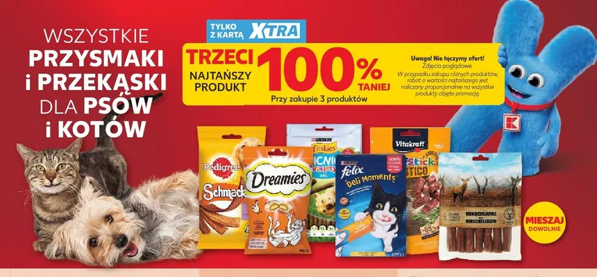 Przysmaki i przekąski dla psów i kotów promocja w Kaufland