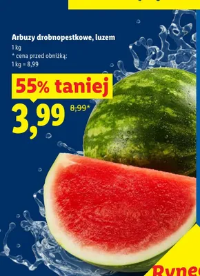 Arbuz drobnopestkowy luzem promocja w Lidl