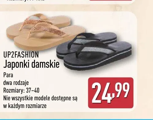 Japonki damskie UP2FASHION promocja w Aldi