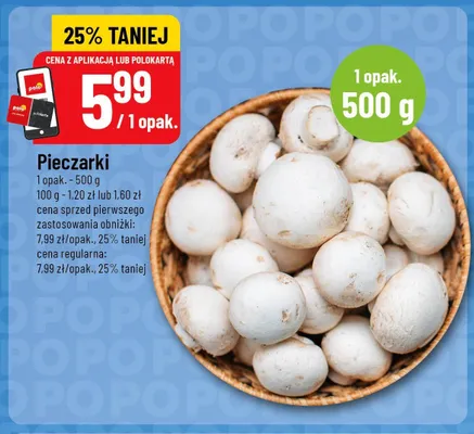 Pieczarki promocja w POLOmarket