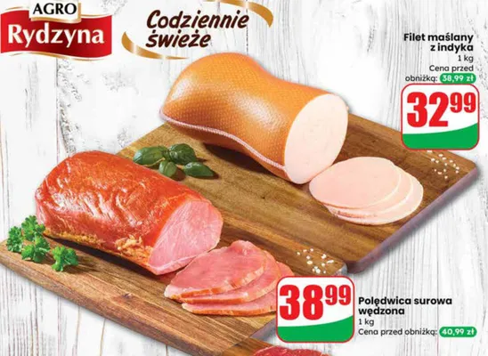 Polędwica surowa wędzona promocja w Dino