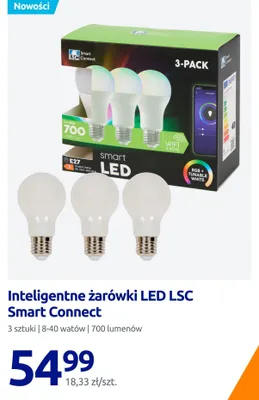 Inteligentne żarówki LED LSC Smart Connect 3-pak promocja w Action