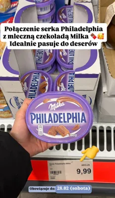 Serek z mleczną czekoladą Milka promocja w Aldi