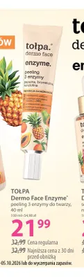 Dermo Face Enzyme peeling 3 enzymy do twarzy Tołpa promocja w Hebe