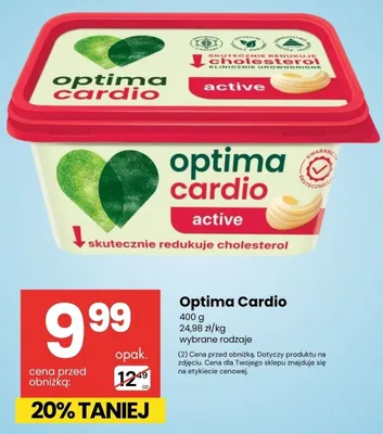 Margaryna Optima Cardio Active promocja w Delikatesy Centrum