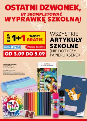 Artykuły szkolne (nie dotyczy papieru ksero) promocja w Kaufland