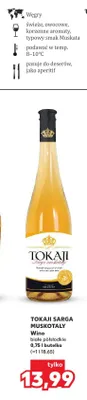 Wino białe półsłodkie Tokaji Sarga Muskotaly promocja w Kaufland