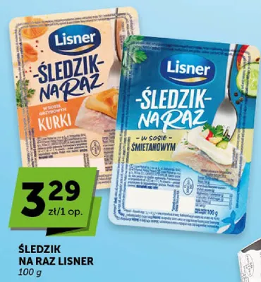 Śledzik na raz Lisner w sosie śmietanowym promocja w ABC
