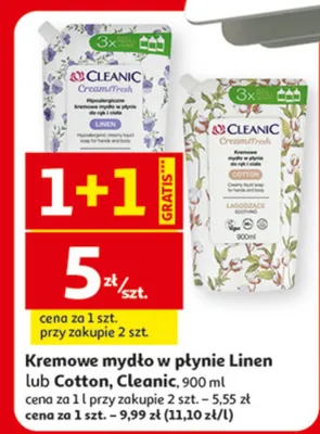 Kremowe mydło w płynie Linen lub Cotton 500 ml promocja w Auchan