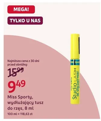 Wydłużający tusz do rzęs promocja w Rossmann