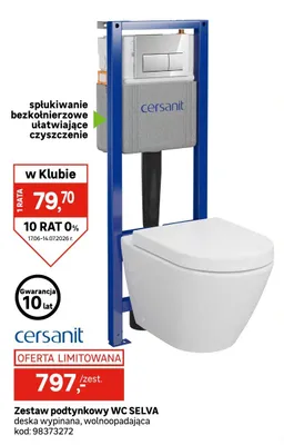 Zestaw podtynkowy WC Cersanit Selva promocja w Leroy Merlin