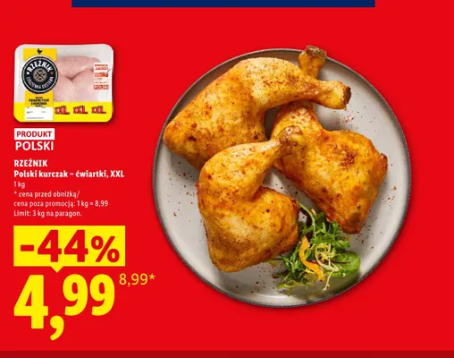 Polski kurczak ćwiartki XXL Rzeźnik promocja w Lidl
