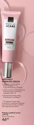Matujący podkład-serum z SPF 30 Avon Make Up +Care promocja w AVON
