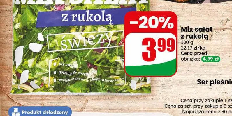 Mix sałat z rukolą FreshLine promocja w Dino