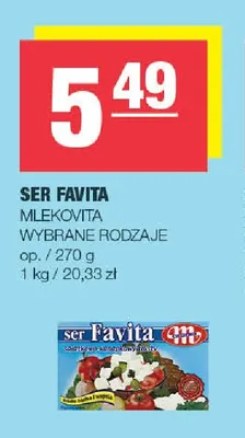 Ser Favita Mlekovita promocja w SPAR