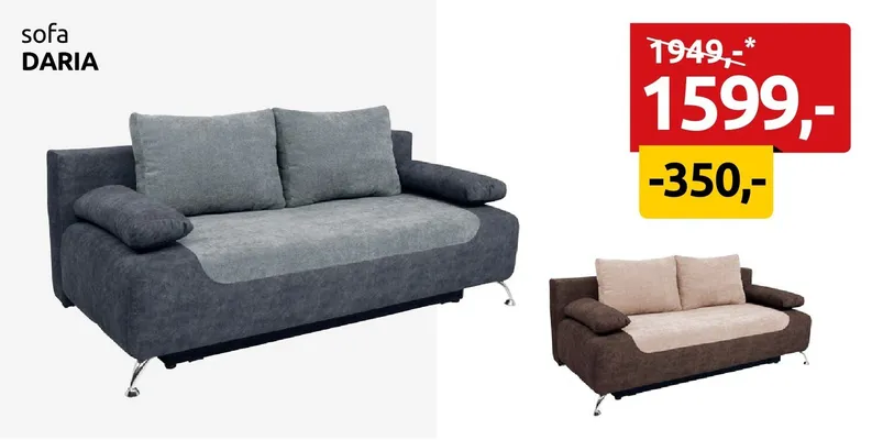 Sofa Daria promocja w Black Red White