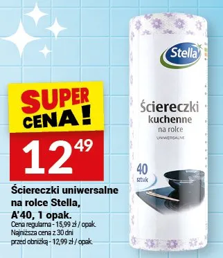 Ściereczki uniwersalne na rolce Stella, A40 promocja w Twój Market