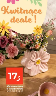 Wazon ceramiczny w kształcie kwiatu Dealz promocja w Dealz
