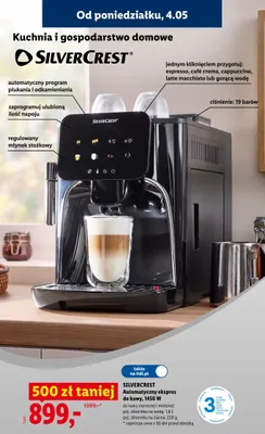 Ekspres automatyczny do kawy SilverCrest 1450W promocja w Lidl