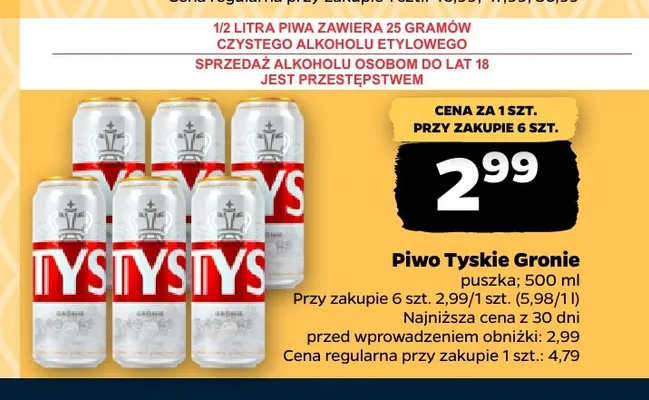 Piwo Tyskie Gronie promocja w Netto