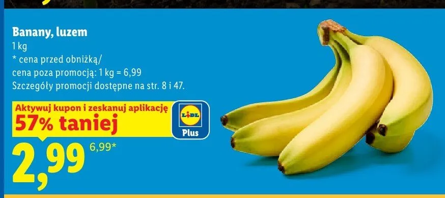Banany luzem promocja w Lidl