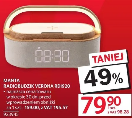 Radiobudzik MANTA RDI920 VERONA promocja w Selgros