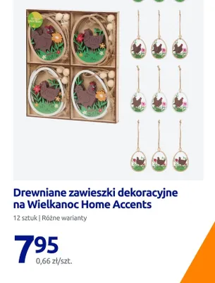Drewniane zawieszki dekoracyjne na Wielkanoc promocja w Action