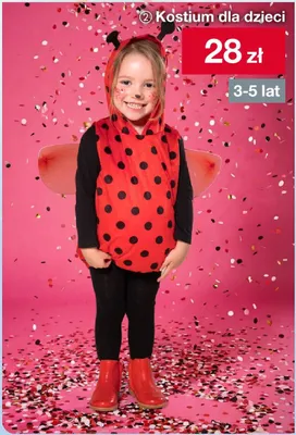 Kostium dla dzieci biedronka 3-5 lat promocja w Woolworth