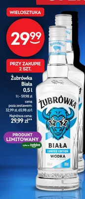 Wódka Żubrówka Biała promocja w Żabka