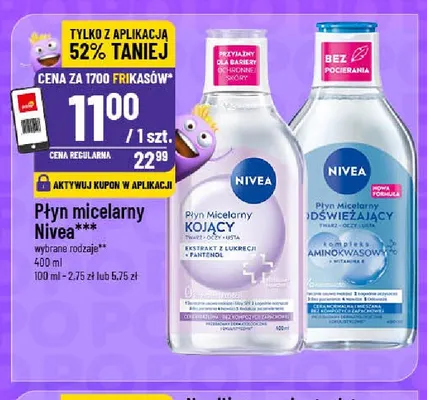 Płyn micelarny Nivea odświeżający promocja w POLOmarket
