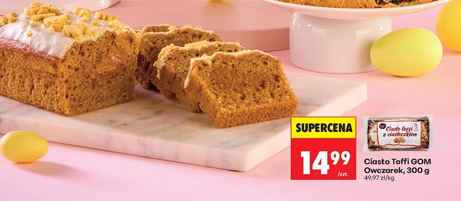Ciasto Toffi z ciasteczkiem Owczarek promocja w Biedronka