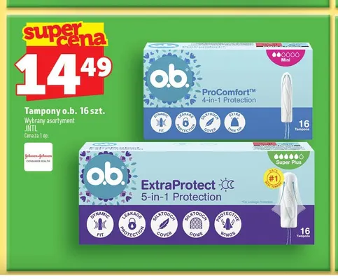 Tampony o.b. ExtraProtect promocja w TOPAZ