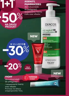 Dermokosmetyki do pielęgnacji i oczyszczania twarzy oraz włosów Vichy promocja w Super-Pharm