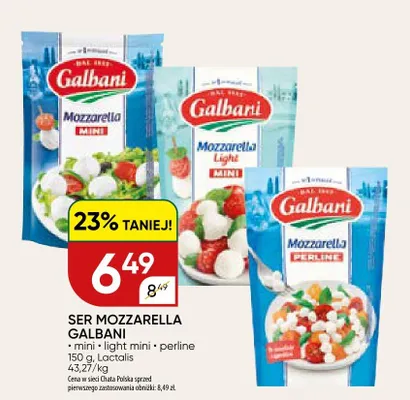Ser mozzarella Galbani perline promocja w Chata Polska