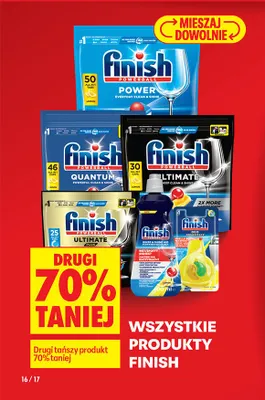 Wszystkie produkty Finish DRUGI -70% promocja w Biedronka