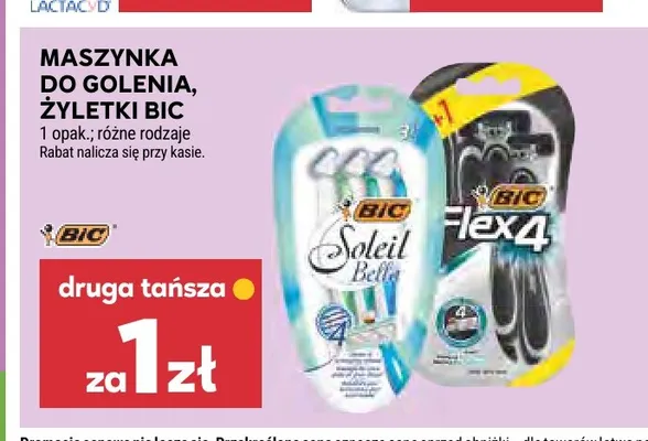 Maszynka do golenia, żyletki BIC promocja w Stokrotka