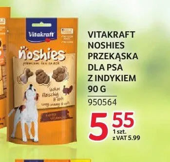 Noshies przekąska dla psa z indykiem Vitakraft promocja w Selgros