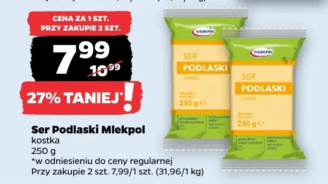 Ser Podlaski kostka promocja w Netto