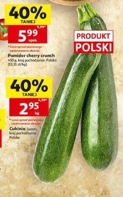 Cukinia luzem polska promocja w Auchan