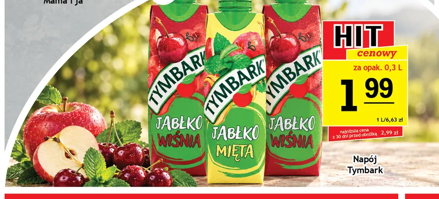 Napój Tymbark jabłko wiśnia promocja w Gram Market