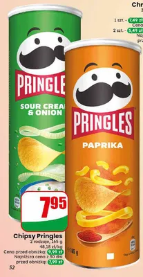 Chipsy Pringles Sour Cream & Onion promocja w Dino