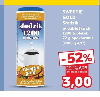 Słodzik w tabletkach Sweetie Gold promocja w Kaufland