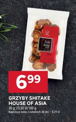 Grzyby shitake promocja w Stokrotka